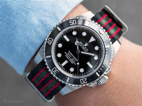 rolex submariner on nato strap|rolex submariner 2020 rubber strap.